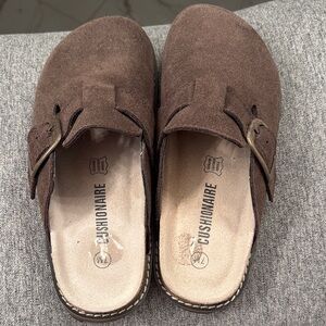 Cushionaire Brown Suede Mules for Women